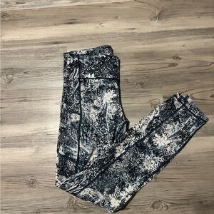 lululemon athletica Black and White Patterned Leggings